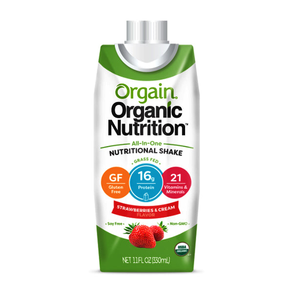 Orgain Organic Nutrition AllinOne Nutritional Shake, Strawberries and