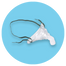 Tracheostomy mask for tracheostomy care on a light blue background