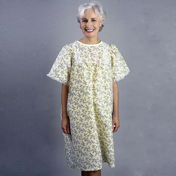 Snapwrap Deluxe Adult Gown, Yellow Floral | The Breathing Shop