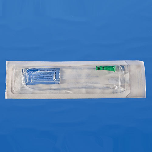 Male 14 French U-Shape Catheter Plus Lubricant Packet, 16" | The Breathing  Shop